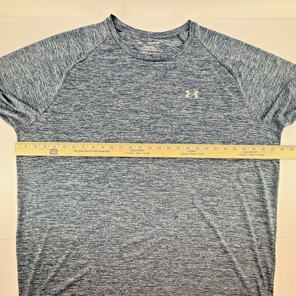 Under Armour Tech Tee Mens 4XL Blue Heather Short Sleeve Loose Athletic Shirt - Picture 4 of 7